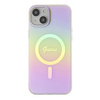 Original Handyhülle APPLE IPHONE 15 PLUS Guess Hardcase IML Iridescent MagSafe (GUHMP15MHITSP) rosa