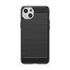 Elastyczne etui wzór karbon do iPhone 15 Plus Carbon Case - czarne