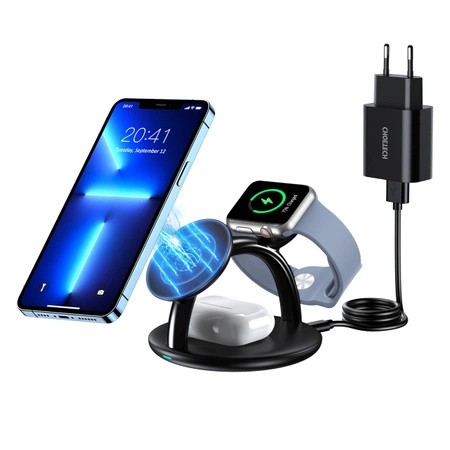 Choetech 3in1 induktive Ladestation iPhone 12/13/14, AirPods Pro, Apple Watch schwarz (T587-F)