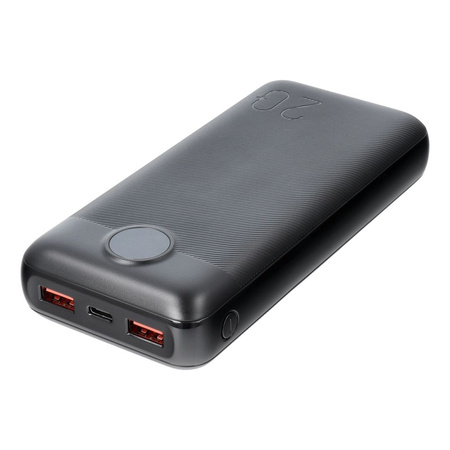 Bateria zewnętrzna (Powerbank) VEGER L20S - 20 000mAh LCD Quick Charge PD 20W czarny (VP2039PD  / W2039PD )