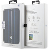 Original Case IPHONE 14 PRO BMW Bookcase Leather Stamp Blue Lines (BMBKP14L22RVSK) black