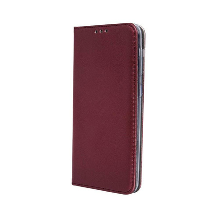 Etui IPHONE 14 PLUS Portfel z Klapką Skóra Ekologiczna Kabura Magnet Book burgundowe