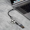 Dudao HUB 4in1 USB-C - 4x USB-A (3 x USB2.0 / USB3.0) 6.3cm black (A16T)