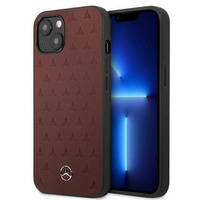 Mercedes MEHCP13MPSQRE iPhone 13 6,1" czerwony/red hardcase Leather Stars Pattern