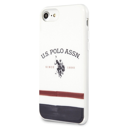 US Polo USHCI8PCSTRB iPhone 7/8/SE 2020 biały/white Tricolor Pattern Collection