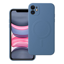 Futerał Silicone Mag Cover kompatybilny z MagSafe do IPHONE 11 niebieski