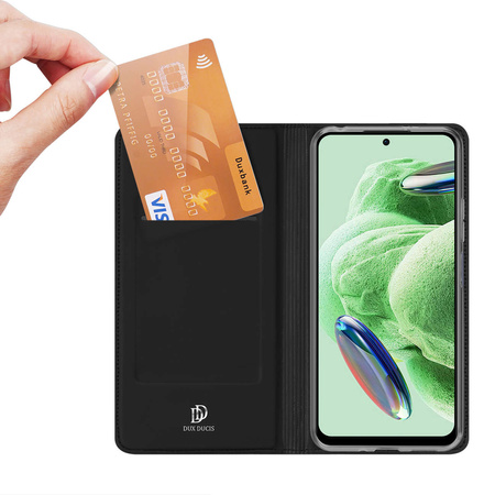 Dux Ducis Skin Pro Hülle für Xiaomi Redmi Note 12 Pro+ Flip Cover Card Wallet Stand schwarz