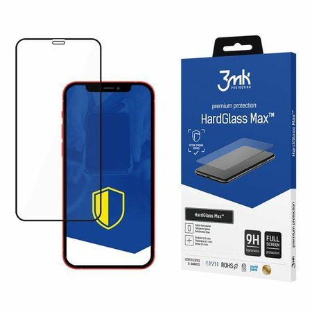 Szkło hartowane IPHONE 12 / 12 PRO 3MK Hard Glass Max czarne