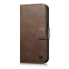 iCarer Oil Wax Wallet Case 2in1 Cover iPhone 14 Plus Anti-RFID Leather Flip Case Brown (WMI14220723-BN)