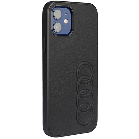 Audi Synthetic Leather iPhone 12/12 Pro 6.1&quot; black/black hardcase AU-TPUPCIP12P-TT/D1-BK