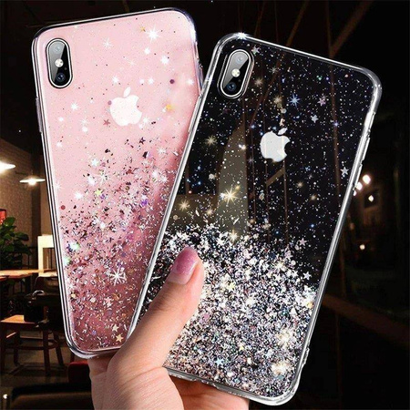 Wozinsky Star Glitter błyszczące etui pokrowiec z brokatem Samsung Galaxy A42 5G różowy