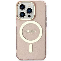 Guess GUHMN61HCMCGP iPhone 11 / Xr 6.1" pink/pink hardcase Glitter Gold MagSafe