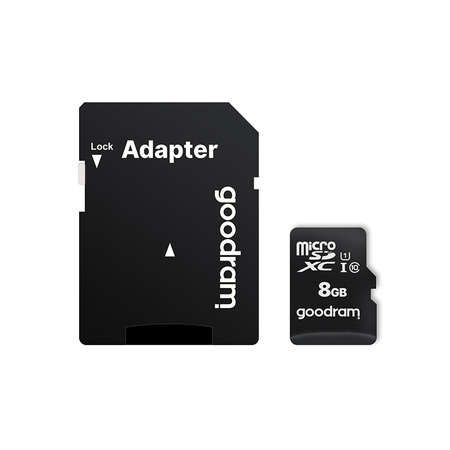 Karta pamięci micro sd GOODRAM -   8GB z adapterem