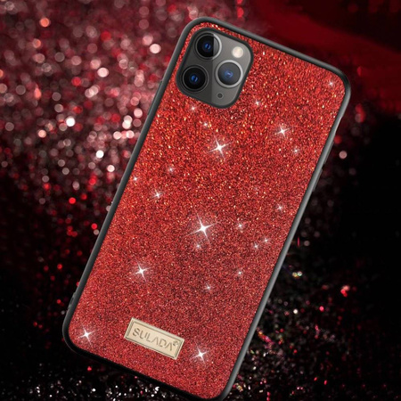 Etui IPHONE 11 PRO Brokat SULADA Dazzling Glitter czerwone