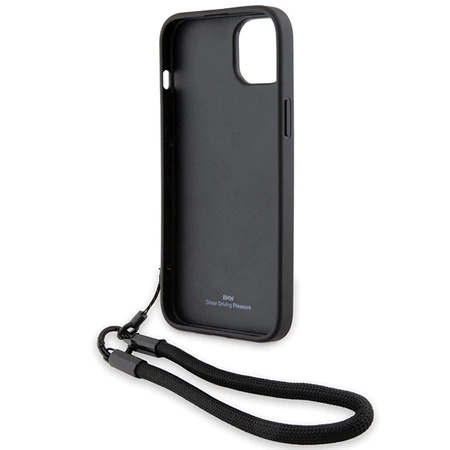 Etui BMW Signature Leather Wordmark Cord na iPhone 15 / 14 / 13 - czarne