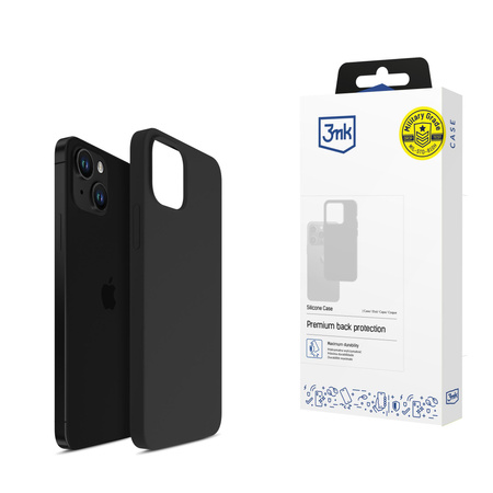 iPhone 14 case from the 3mk Silicone Case series - black