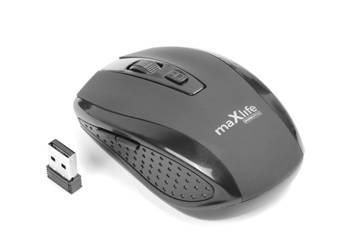 Maxlife Home Office mysz optyczna bezprzewodowa MXHM-02 800/1200/1600 DPI czarna