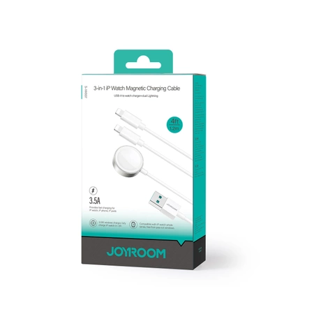 Joyroom S-IW007 3-in-1 cable USB-A magnetic charger - Lightning 1.2m - white