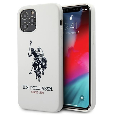 US Polo USHCP12LSLHRWH iPhone 12 Pro Max 6,7" biały/white Silicone Collection