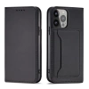 Magnet Card Case Hülle für iPhone 14 Pro Flip Cover Wallet Stand schwarz