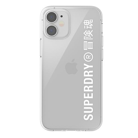 SuperDry Snap iPhone 12 mini Clear Case biały/white 42593