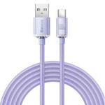 Baseus Crystal Shine Series Fast Charging Data Cable USB to Type-C 100W 2m Purple