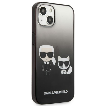 Karl Lagerfeld KLHCP13STGKCK iPhone 13 mini 5,4&quot; Hardcase schwarz / schwarz Gradient Ikonik Karl &amp; Choupette