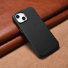 iCarer Litchi Premium Leather Case iPhone 14 Magnetic Leather Case with MagSafe Black (WMI14220709-BK)