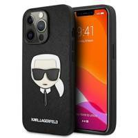 Karl Lagerfeld KLHCP13LSAKHBK iPhone 13 Pro / 13 6,1" czarny/black hardcase Saffiano Ikonik Karl`s Head