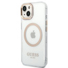 Guess GUHMP14SHTRMD iPhone 14 6.1 &quot;gold / gold hard case Metal Outline Magsafe