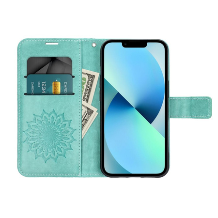 Kabura MEZZO Book do IPHONE 11 mandala zielony