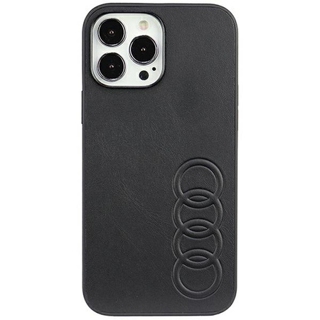 Audi Kunstleder iPhone 13 Pro Max 6,7&quot; schwarz/schwarz Hardcase AU-TPUPPCIP13PM-TT/D1-BK