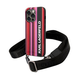 Karl Lagerfeld Color Stripes Strap - Etui iPhone 14 Pro (różowy)