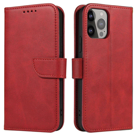 Magnet Case Hülle für Samsung Galaxy S23 Hülle mit Flip Wallet Ständer rot