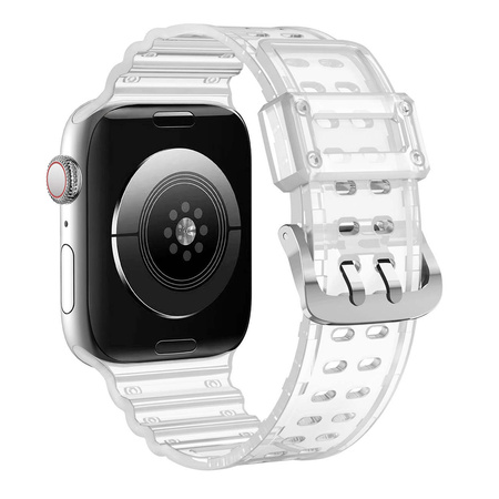 Strap Triple Protection strap for Apple Watch SE, 8, 7, 6, 5, 4, 3, 2, 1 (41, 40, 38 mm) band bracelet transparent