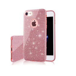 Nakładka Glitter 3in1 do iPhone 7 / 8 / SE 2020 różowa