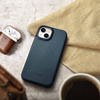 iCarer CE Oil Wax Premium Leather Folio Case Leather Case for iPhone 14 Flip Magnetic MagSafe Blue (AKI14220705-BU)