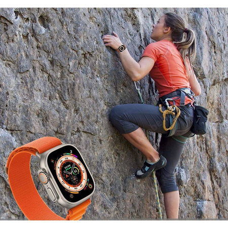 Pasek do APPLE WATCH 4 / 5 / 6 / 7 / 8 / SE (38 / 40 / 41 MM) Tech-Protect Nylon Pro pomarańczowe