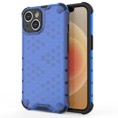 Honeycomb etui iPhone 14 Plus pancerny hybrydowy pokrowiec niebieskie