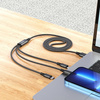 HOCO kabel USB 3w1 do iPhone Lightning 8-pin + Micro + Typ C X76 czarny