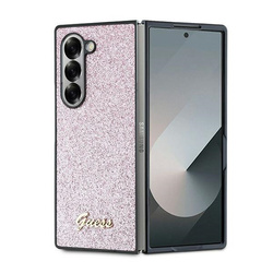 Guess GUHCZFD6HGGSHP Z Fold6 F956 różowy/pink hardcase 4G Glitter Script