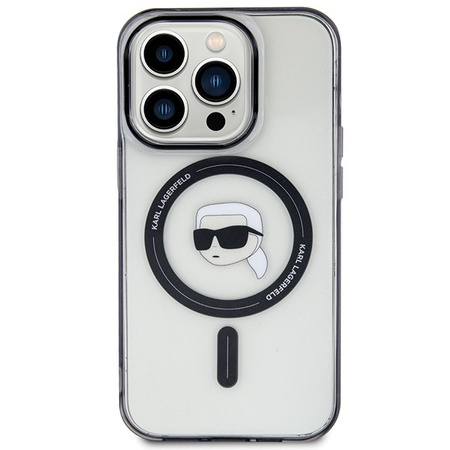 Karl Lagerfeld KLHMP15XHKHNOTK iPhone 15 Pro Max 6.7&quot; transparent hardcase IML Karl`s Head MagSafe