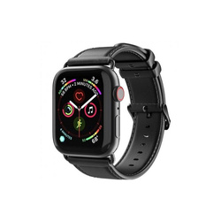 DUX DUCIS YA - pasek z naturalnej skóry do Apple Watch 38/40/41mm czarny