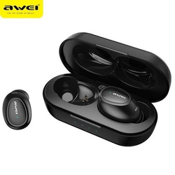 AWEI słuchawki Bluetooth 5.0 T16 TWS + stacja dokująca czarny/black