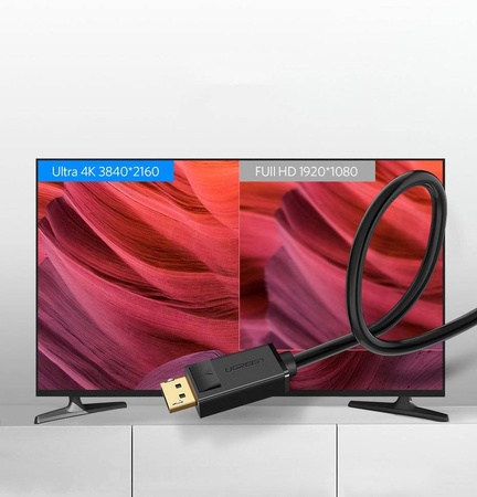 Ugreen kabel przewód DisplayPort 1.2 4K 3 m czarny (DP102 10212)