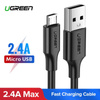 Kabel USB do Micro USB UGREEN QC 3.0 2.4A 0.25m (czarny)