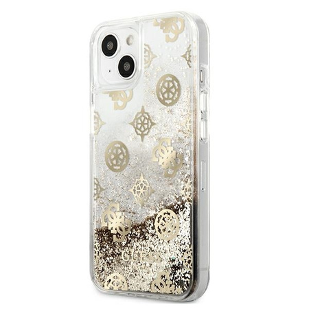 Oryginalne Etui IPHONE 13 MINI 5,4" Hardcase Peony Liquid Glitter GUHCP13SLGPEGO złote