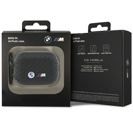 BMW BMAP2WMPUCA2 AirPods Pro 2 gen Abdeckung schwarz/schwarz Carbon Double Metal Logo