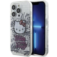 Hello Kitty IML Kitty On Bricks Graffiti case for iPhone 13 Pro Max - white