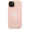 Guess GUHCP13SLS4GWPI iPhone 13 mini 5,4 &quot;pink / pink hard case Silicone 4G Logo